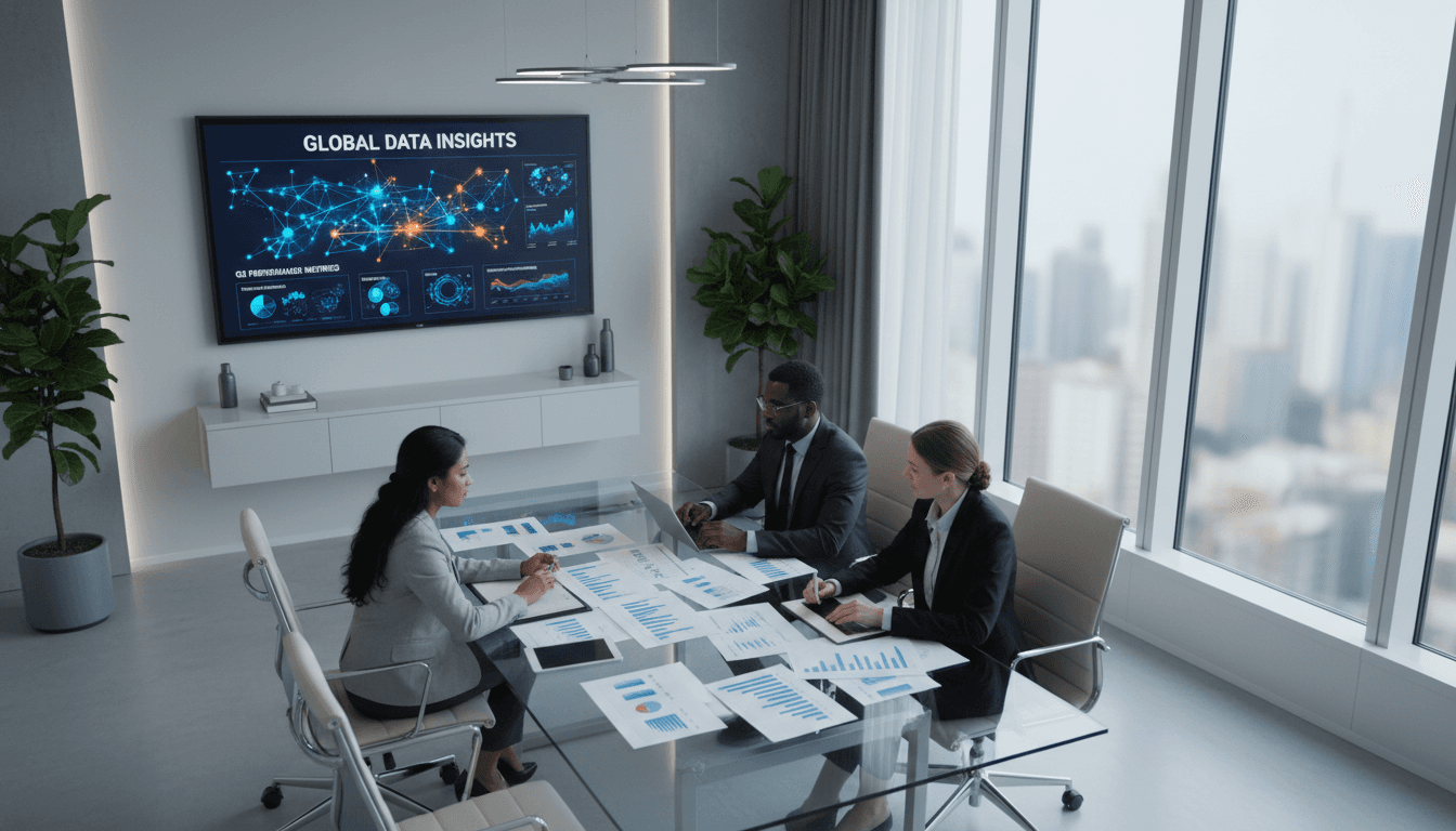 Team reviewing digital transformation strategy in meeting