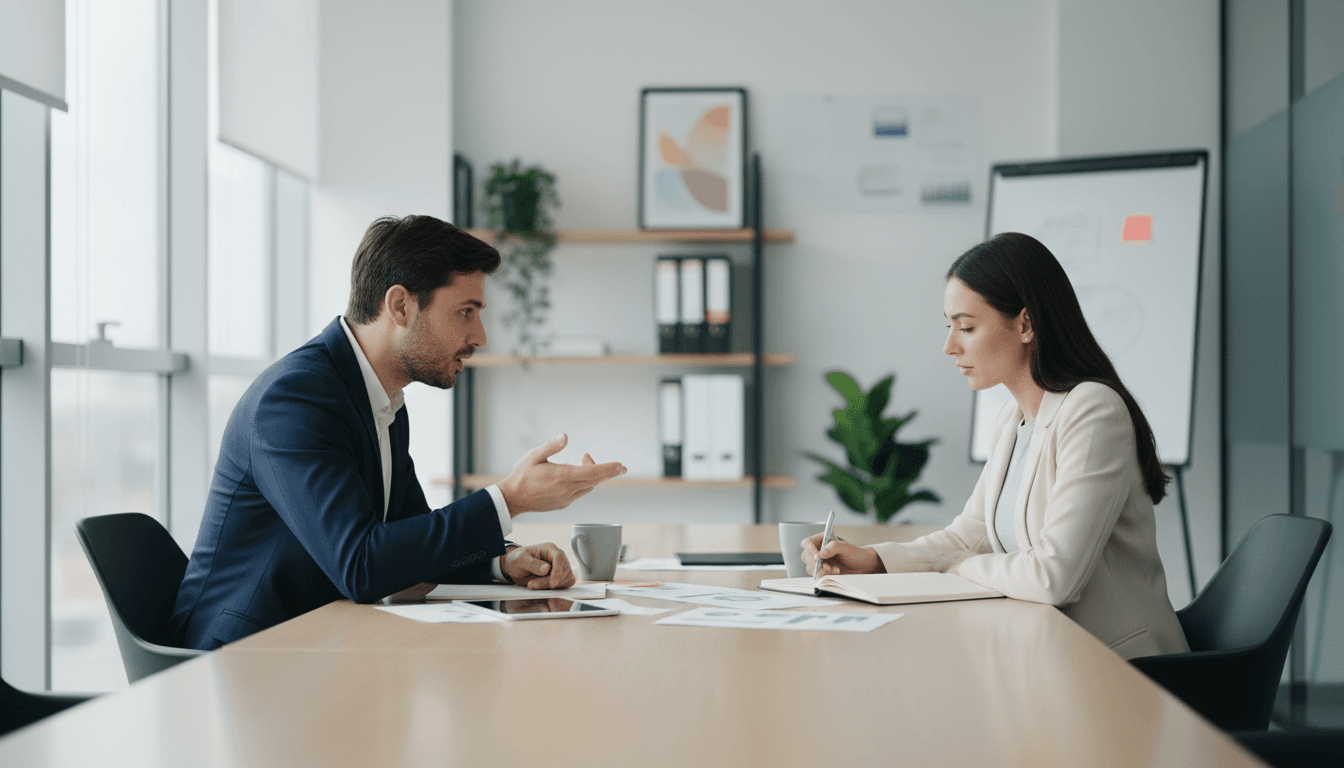 CIO consultant discussing digital transformation strategy