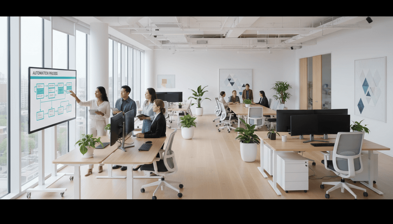Automation consulting showing team collaboration on process improvement workflows